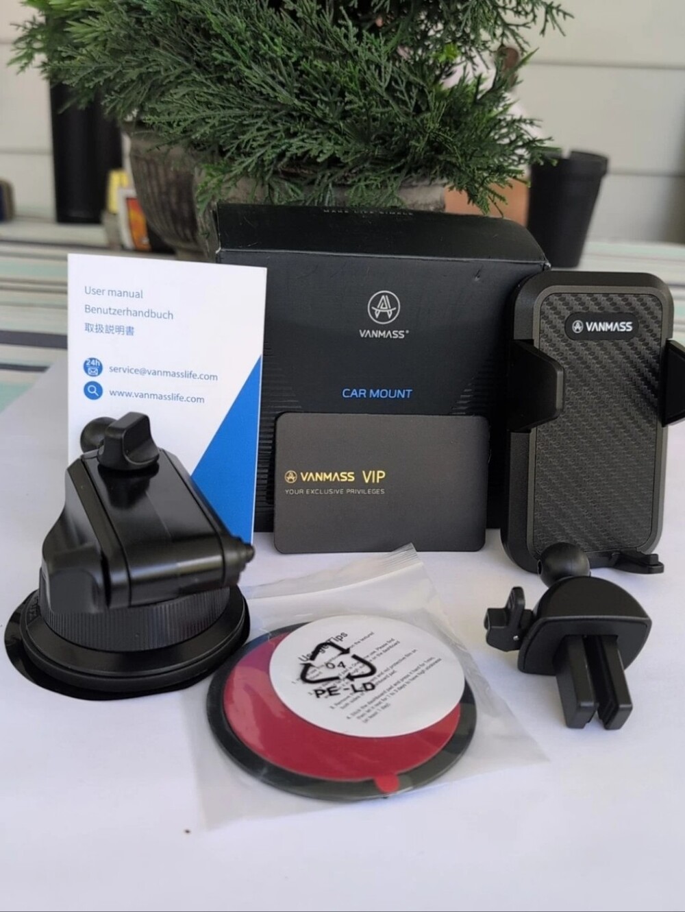 VANMASS Car Cell Phone Mount In Original Packaging - Black - Brand New In Box